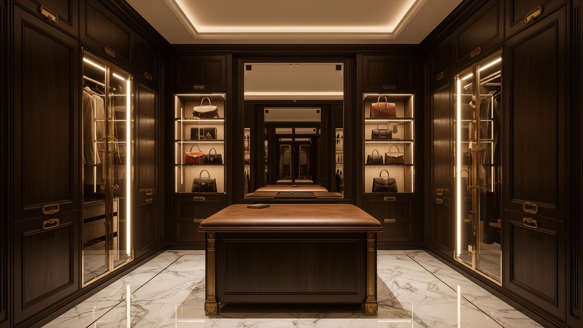 Luxury walk-in dressing room